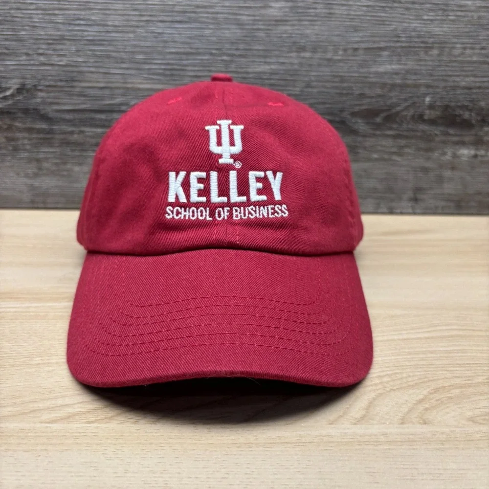 Indiana University Kelley School of Business Hat Cap Strap Back Red IU Hoosiers